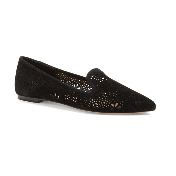 Vince Camuto Shoes - Vince Camuto Earina Perforated Black Flat Sz- 9